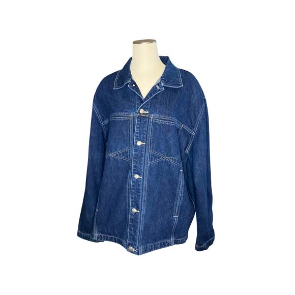 Vintage 00s Marithe Francois Girbaud Denim Trucker Jacket Men's XL Rap Hip Hop - Picture 1 of 7